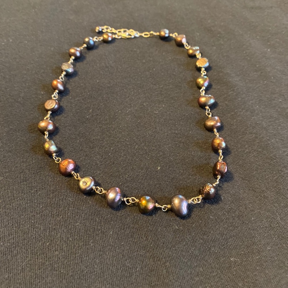 Silpada purple/iridescent gem necklace